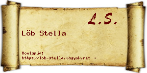 Löb Stella névjegykártya